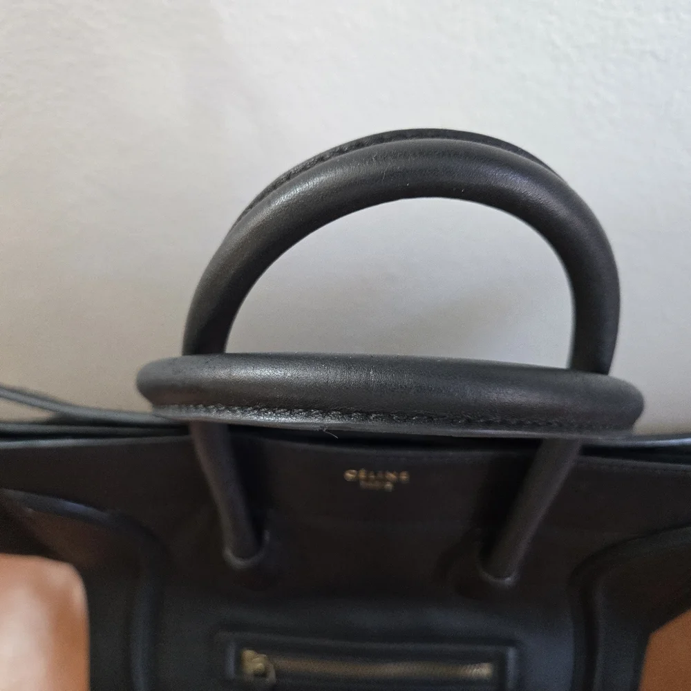 Celine Smooth Calfskin Mini Luggage Black - Picture 3 of 12